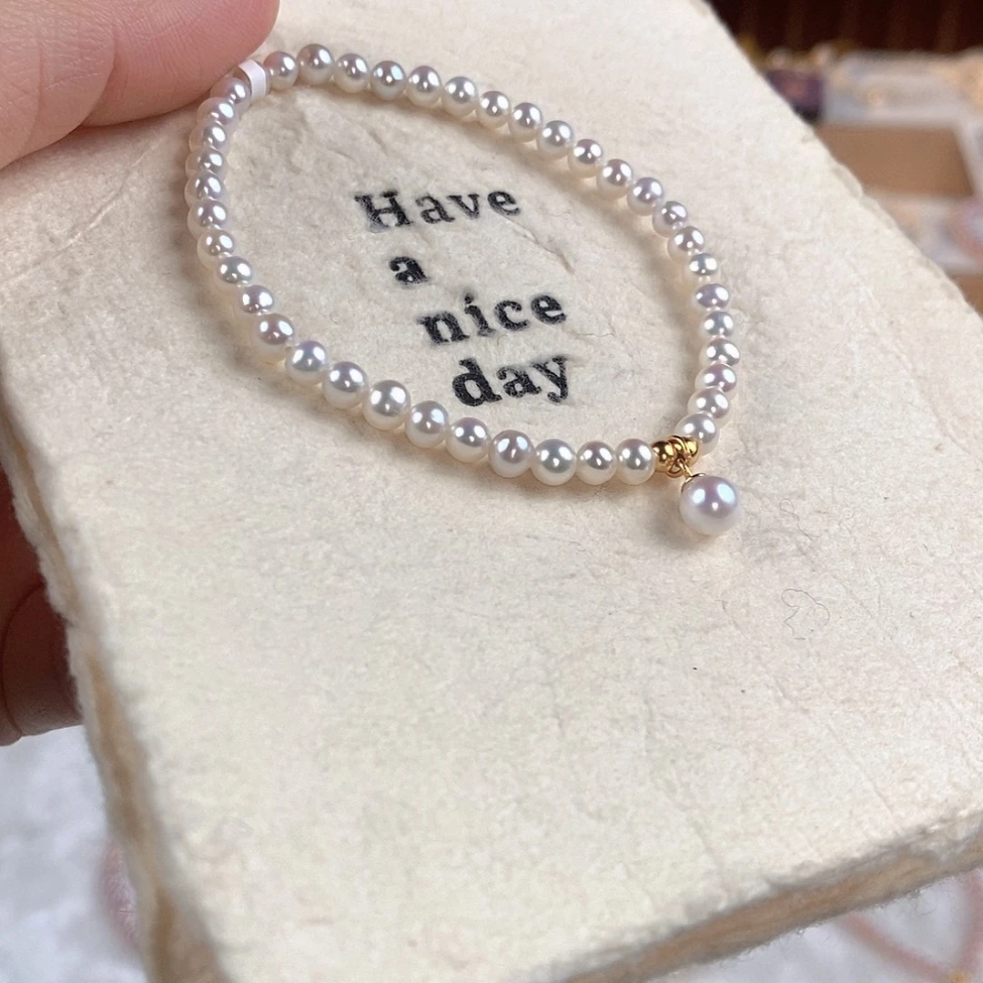 手绳淡水珍珠银S925镶嵌