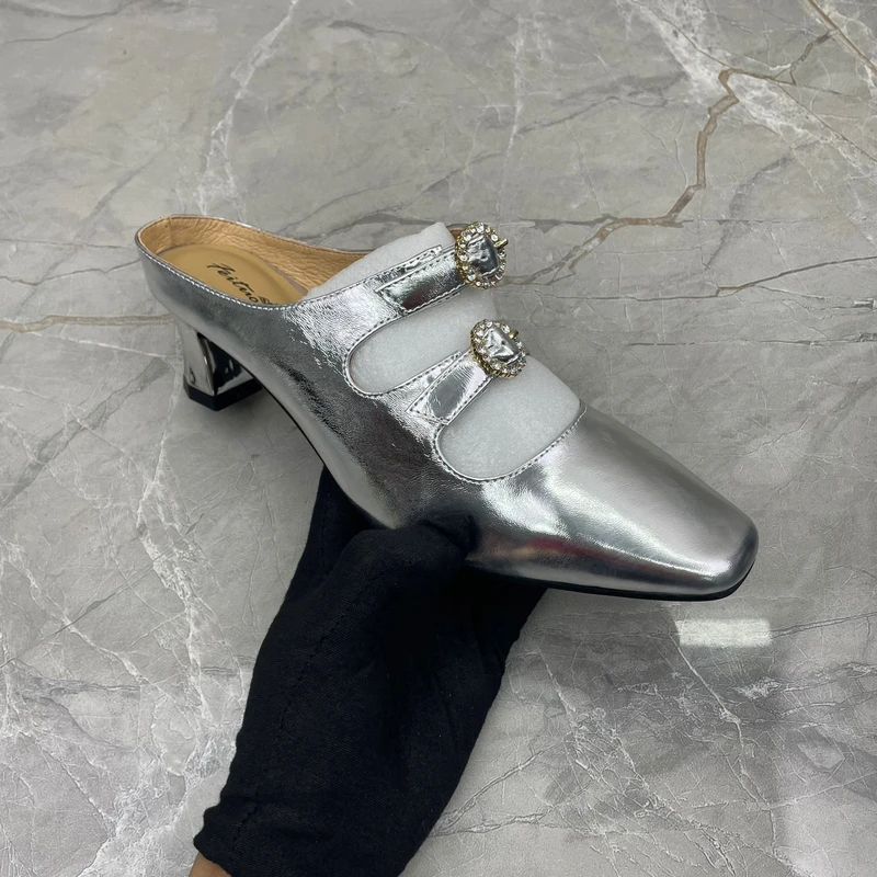 d（孤品）36拖鞋女 (牛皮)f6156新