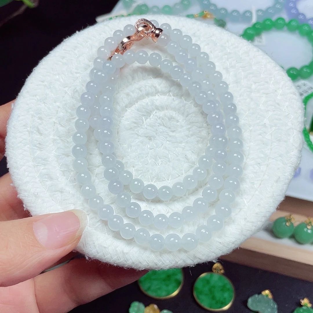 翡翠未镶嵌手链天然缅甸翡翠A货卡5.3