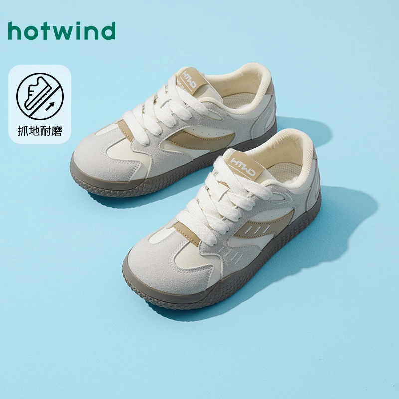 热风女士软底软面小白鞋多巴胺透气干爽舒适时尚休闲鞋H14W25V08