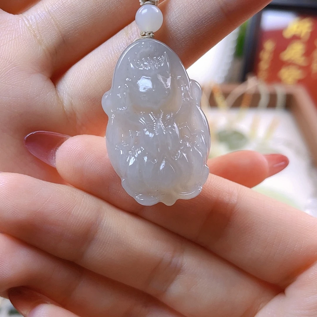蓝***后和田玉未镶嵌吊坠(赠链)