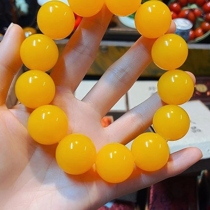 蜜蜡颈饰未镶嵌主播的节目有多精彩啊我也是