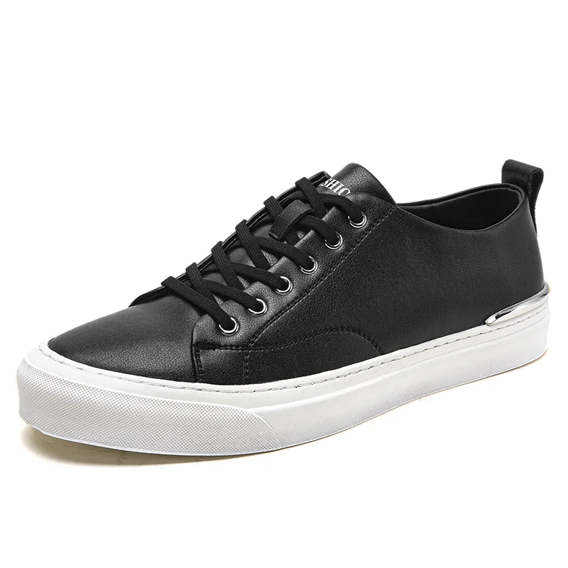 KP790黑色白色断码休闲皮鞋男士休闲男鞋