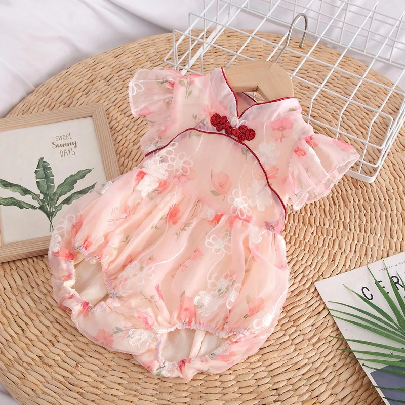 新品巴拉巴拉新生婴儿衣服女宝宝夏季新款短袖连体衣超萌可爱公主