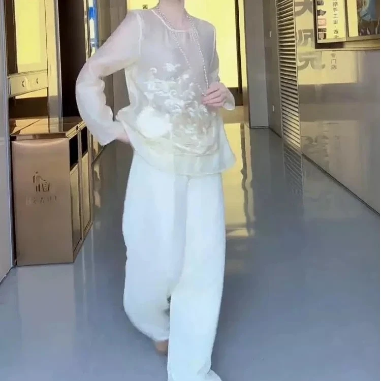 【凤鸾玉鸣】原版 新款新中式国风重工刺绣轻奢简搭圆领宽松上衣