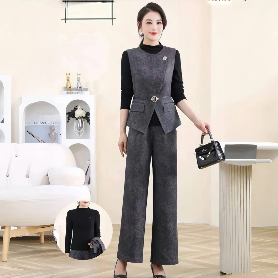 T8350商场同款2025休闲风轻职风法式时尚气质套装女神洋气三件套