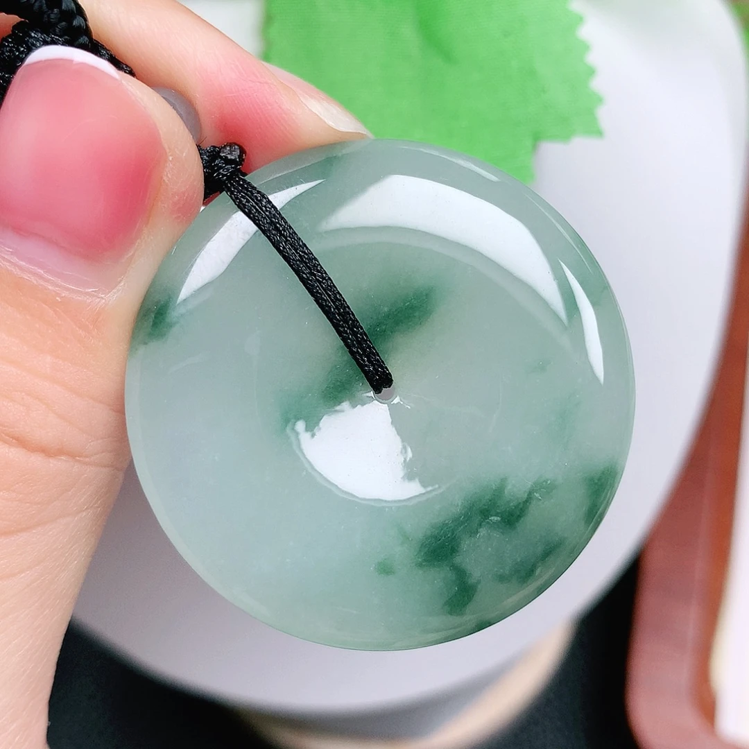 翡翠未镶嵌颈饰平安38.8-5.9