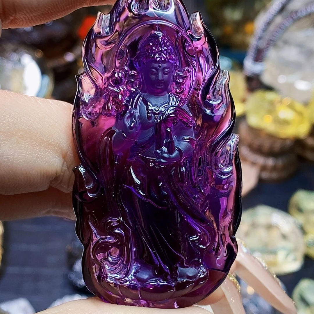 水晶颈饰未镶嵌荣**煌吊坠