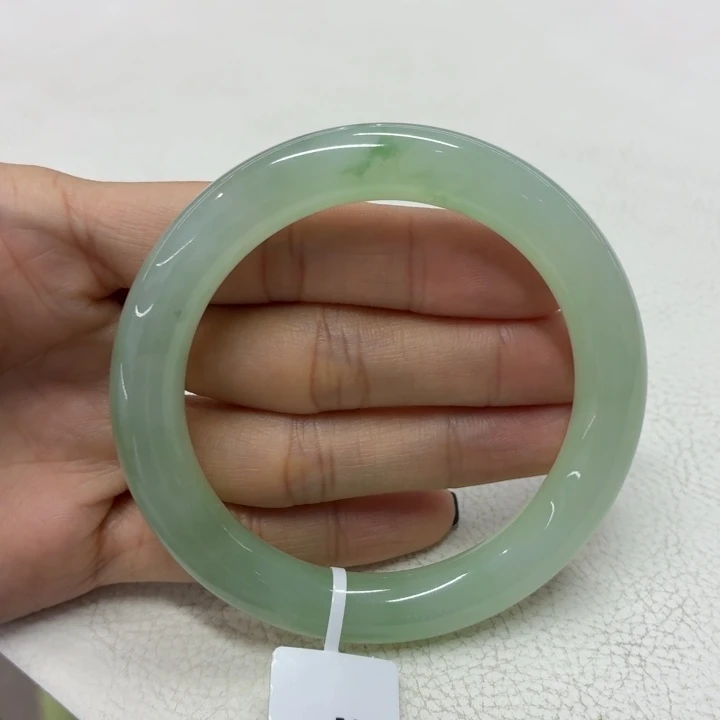 未镶嵌手镯翡翠缅甸翡翠手镯54.2圆条