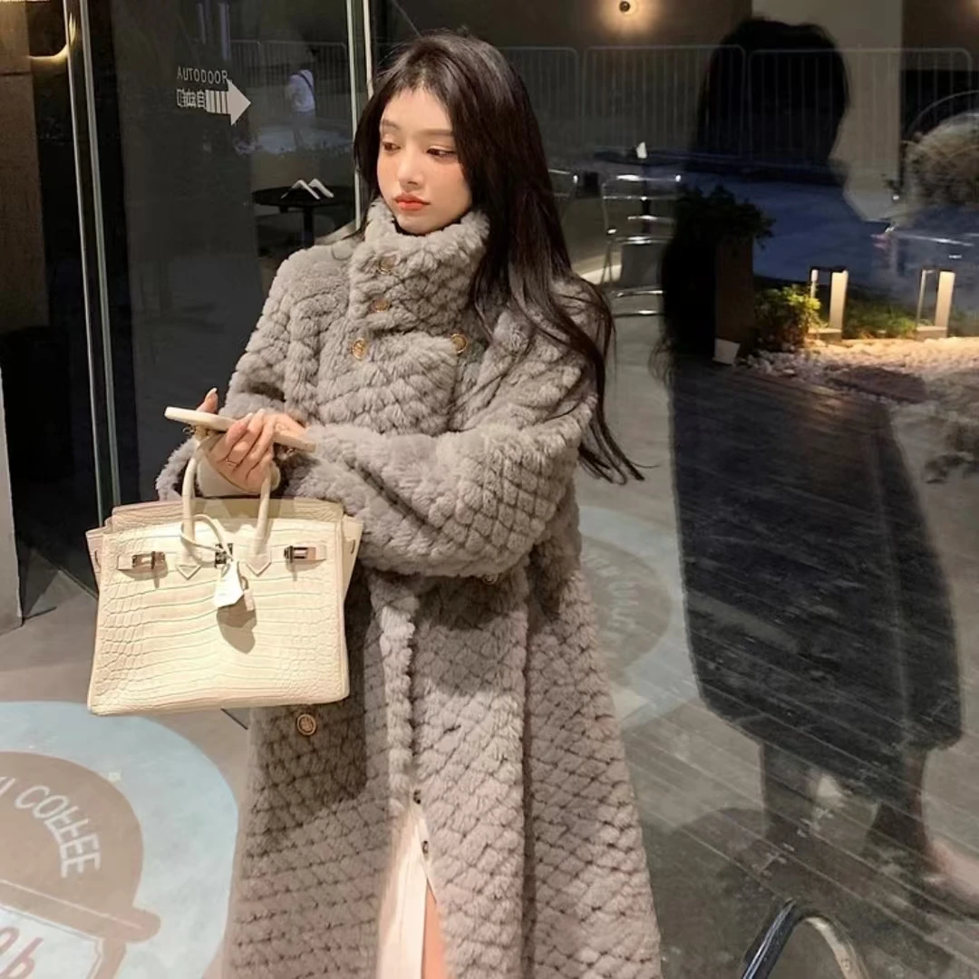 【赫慈服饰】秋冬新款韩式大衣女oversize款外套秋冬厚外套