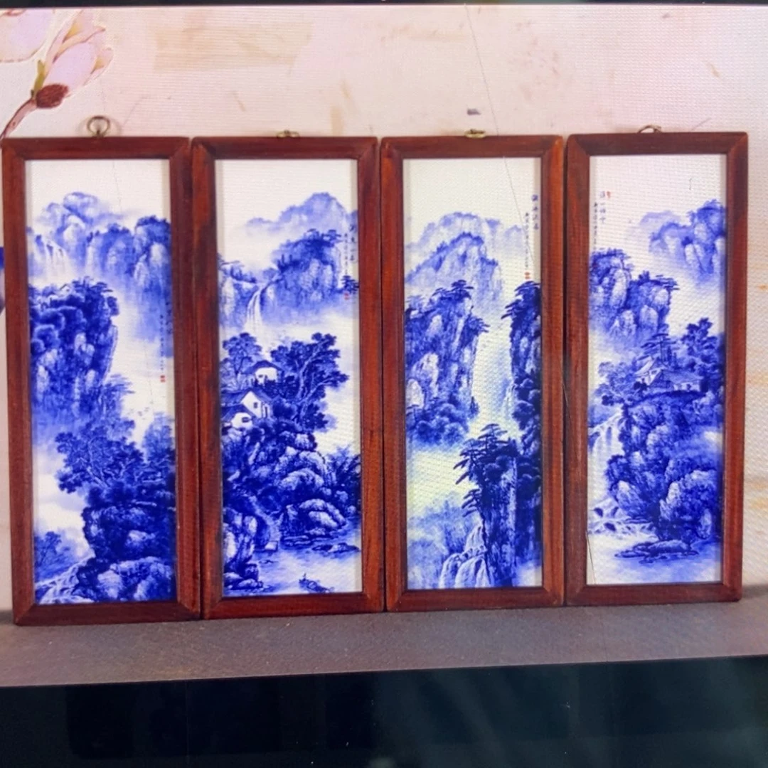 瓷片53*21*4景德镇瓷板画柴窑烧制