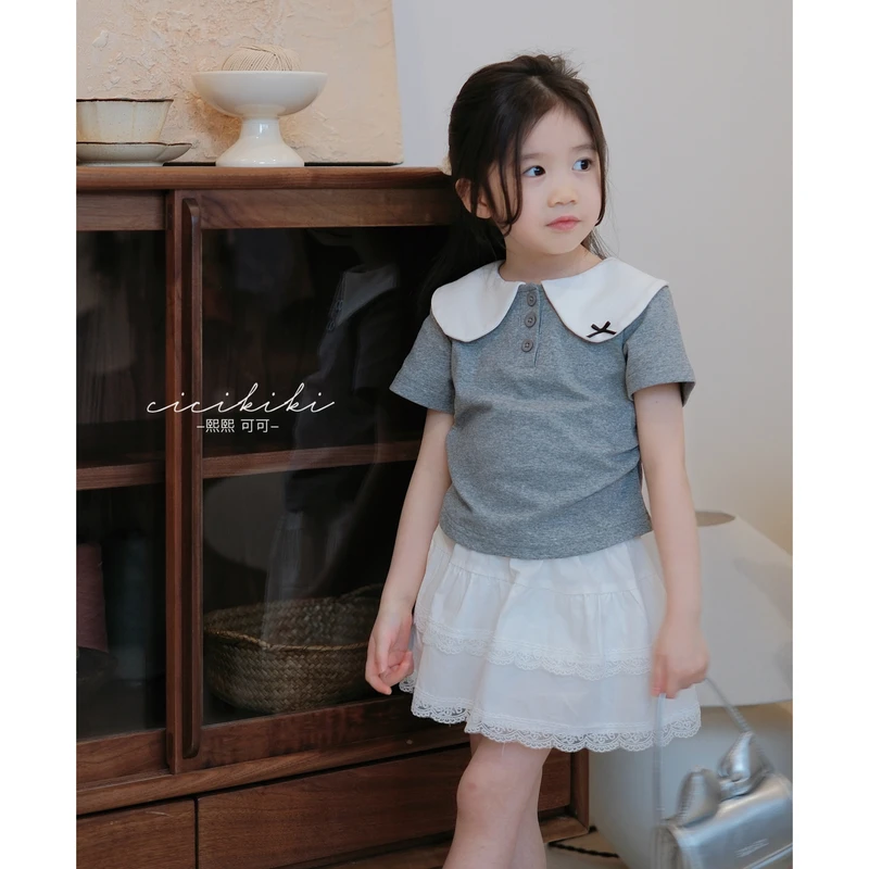 【可娜】2025儿童夏季新款女孩圆领童装汉服短袖T恤 熙熙可可TX2511