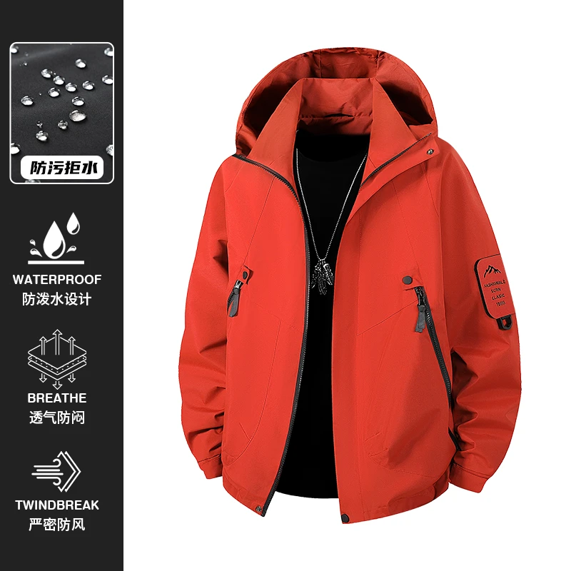 冲锋衣男女同款外套春秋季新款防风防水运动情侣款登山服夹克2518