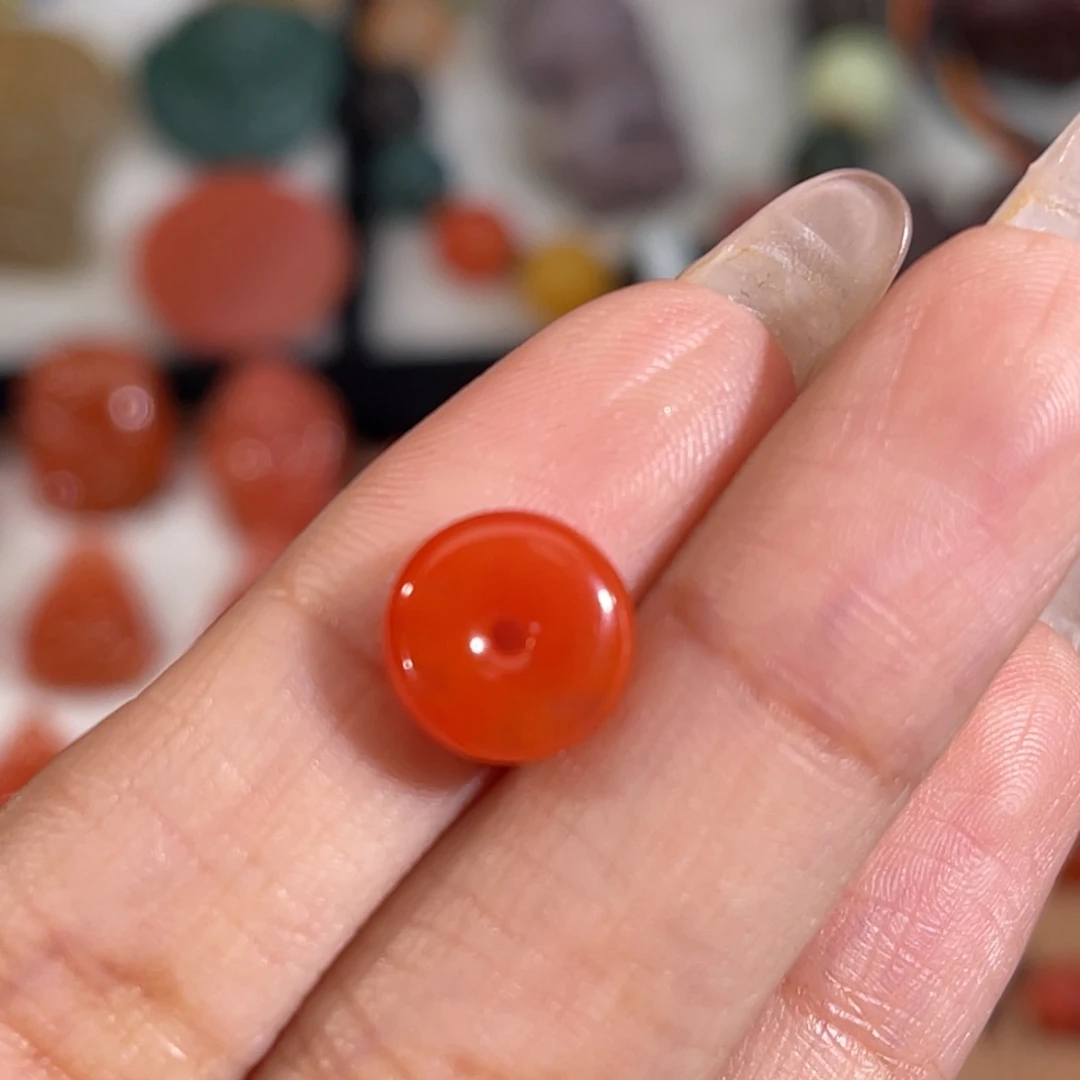南红玛瑙未镶嵌面包圈9.9x3.9mm 不换退