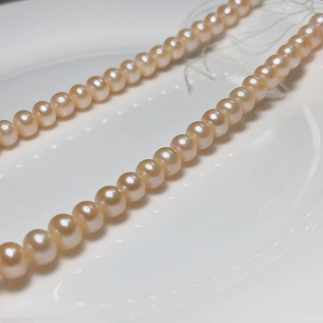 淡水珍珠颈饰未镶嵌9.1左右香槟金温柔显肤白