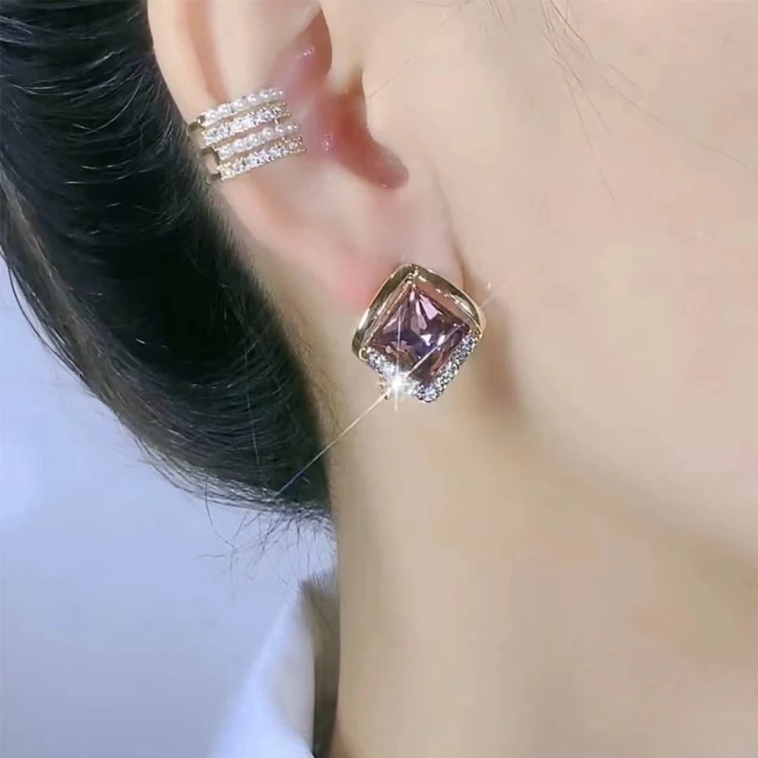 铜合金耳饰 气质轻奢时尚百搭个性精致小众耳饰JE3148