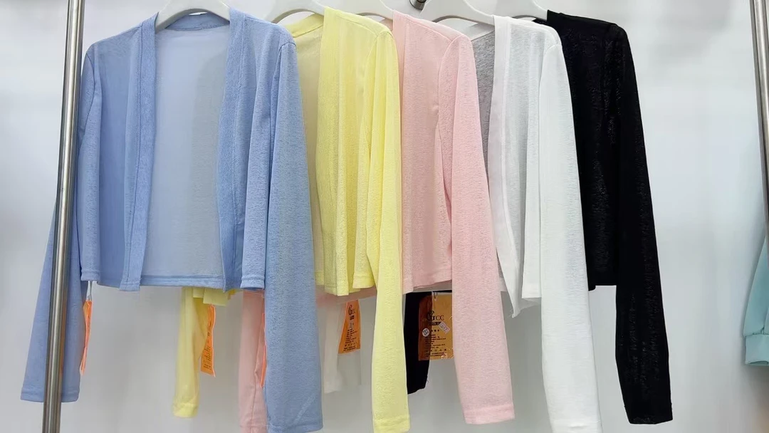 大码春夏防晒开衫短款外披纯色百搭网红休闲外套3257