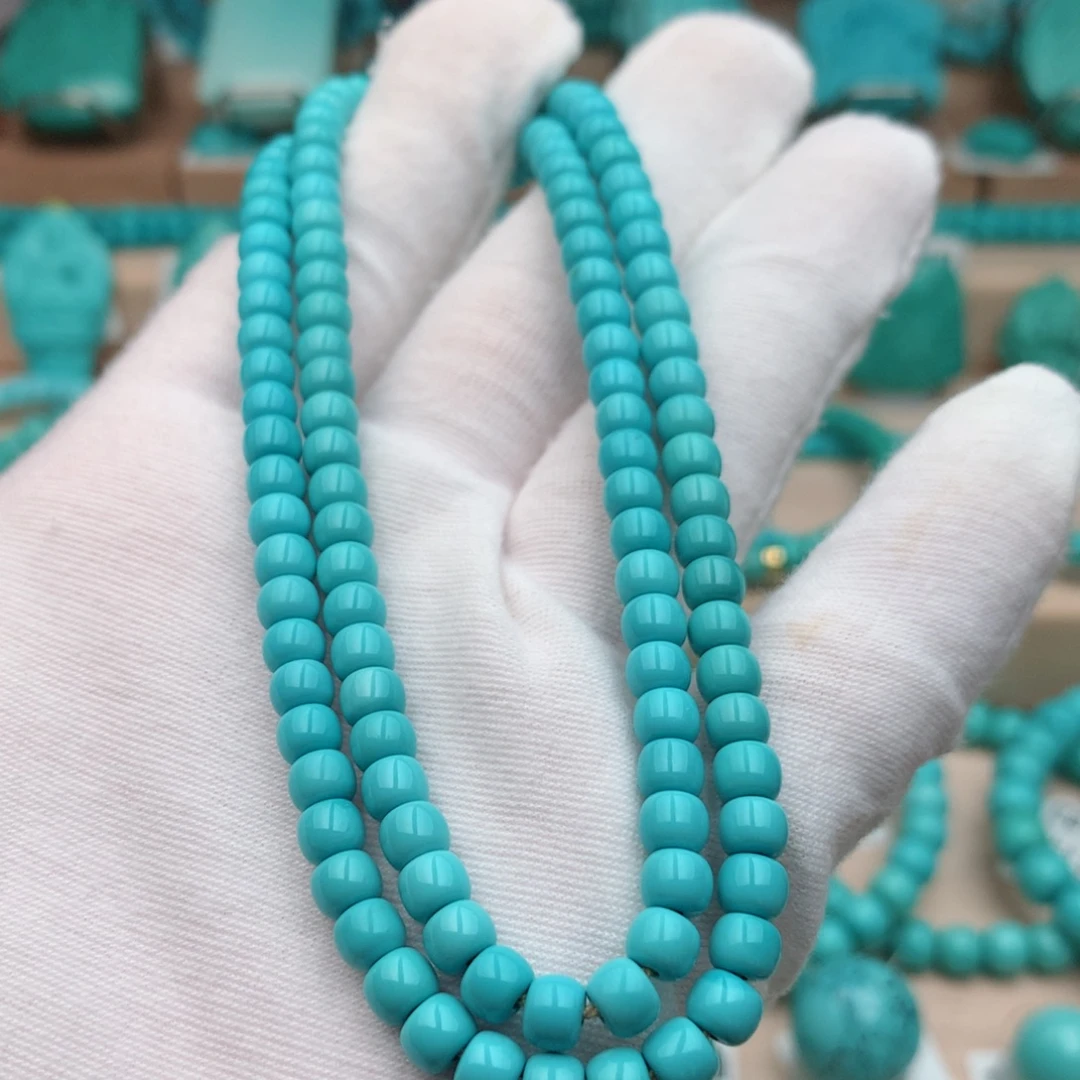 未镶嵌绿松石珠宝奇石5mm