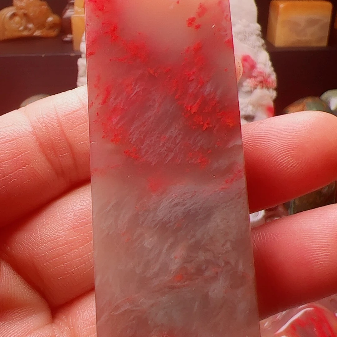 鸡血石昌化鸡血石扁章