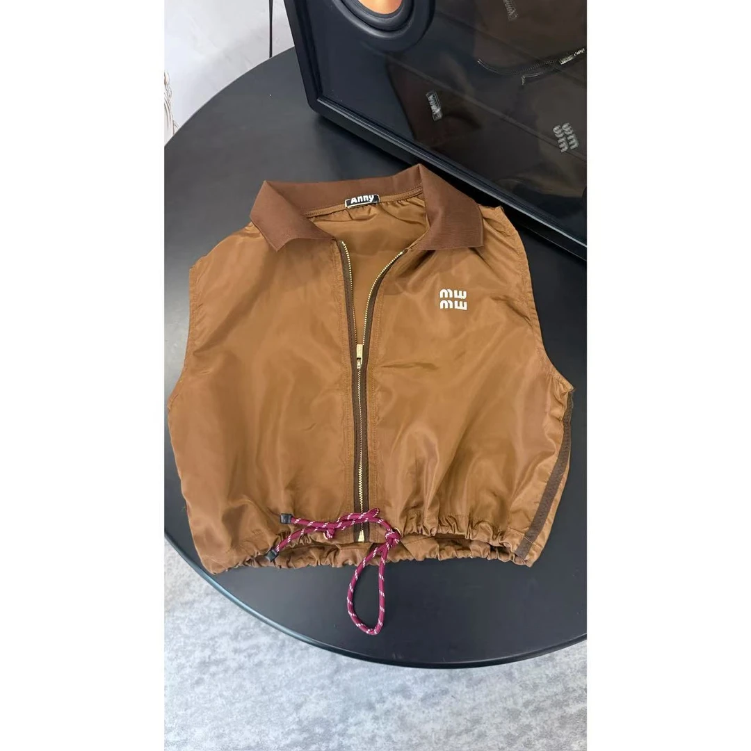 《现货》【MM】夏季新品宽松显瘦休闲无袖抽绳收腰马甲外套Ani-B1001