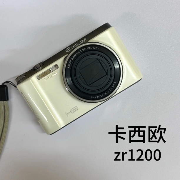 99新 Casio/卡西欧 卡西欧ZR1200缺侧盖美颜相机1610万像素翻转屏