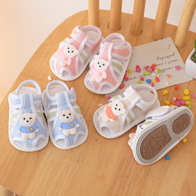 夏季婴儿学步鞋0-1岁软底宝宝鞋子透气6-9个月男女新生儿鞋子防滑