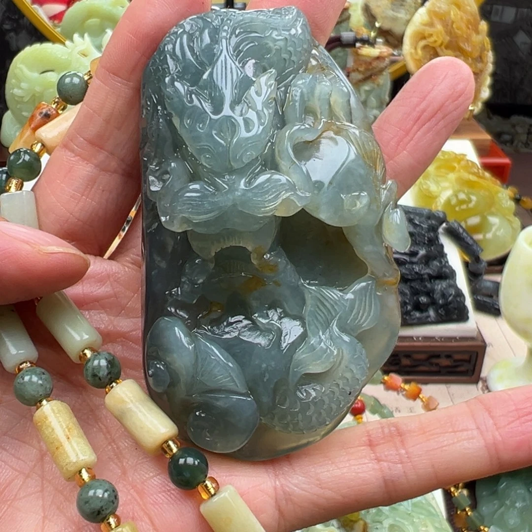 岫玉未镶嵌挂件挂件