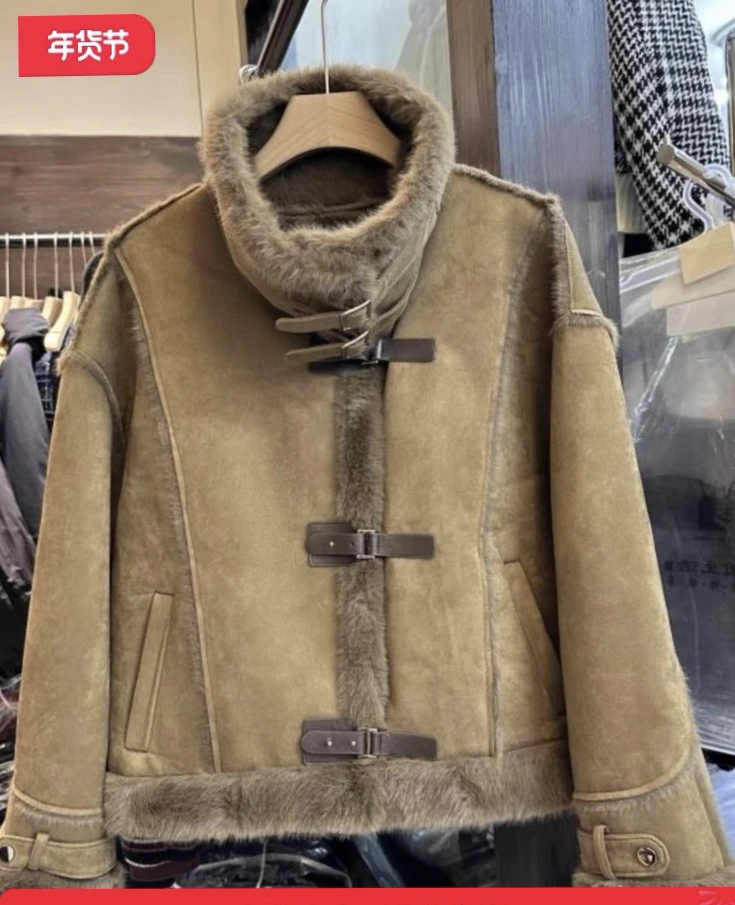 外套上衣冬季复古加厚机车服