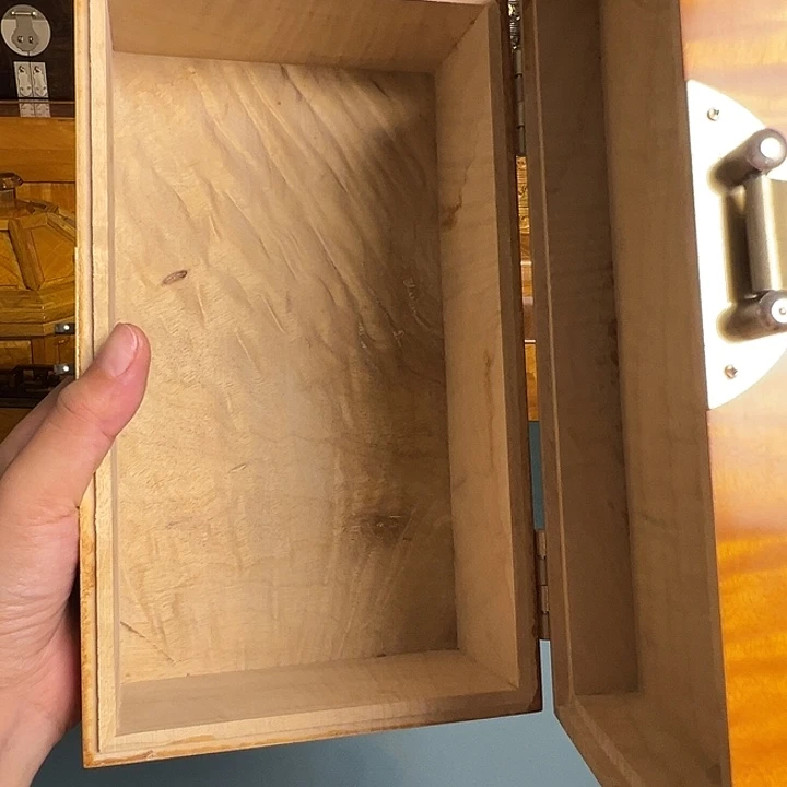 金丝楠金丝楠木小叶桢楠六面纹理首饰盒25*14*8带礼盒