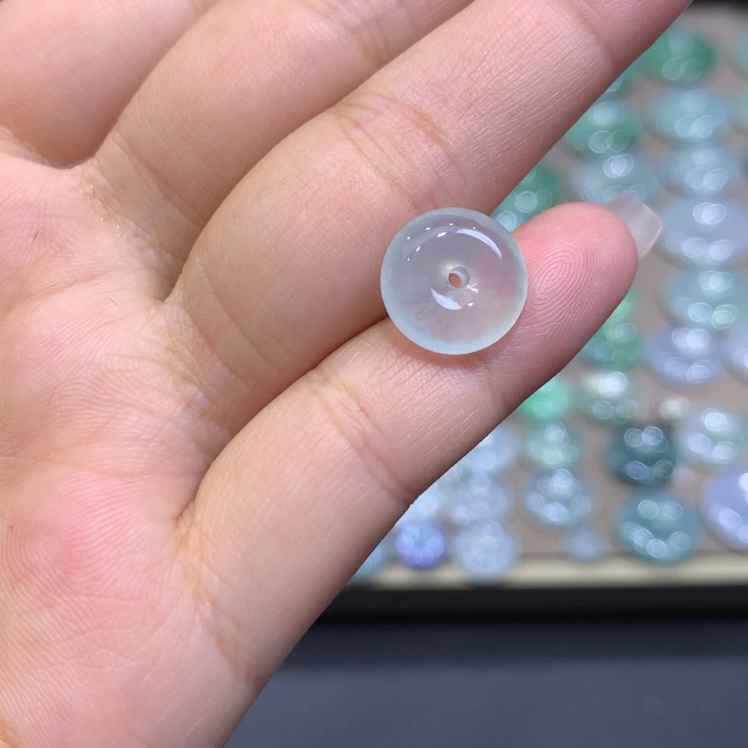 翡翠未镶嵌颈饰平安扣11.6*4.8