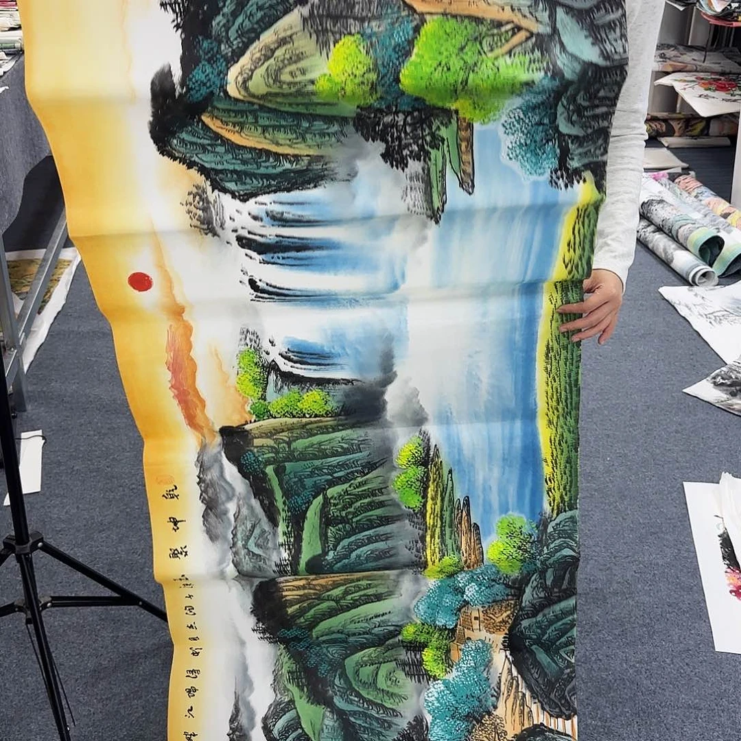 国画作品小姐姐放漏中