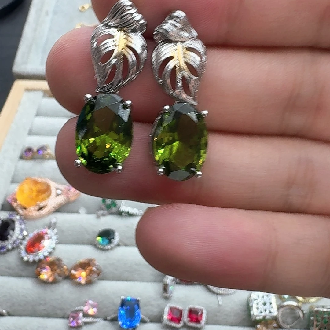 托帕石戒指银S925镶嵌