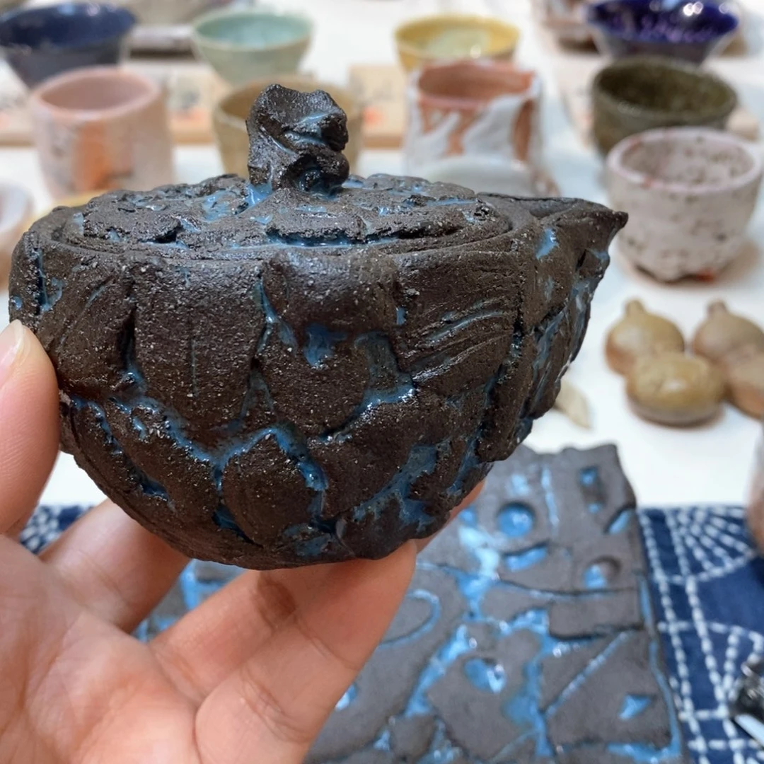 柴烧侘寂粗陶茶具