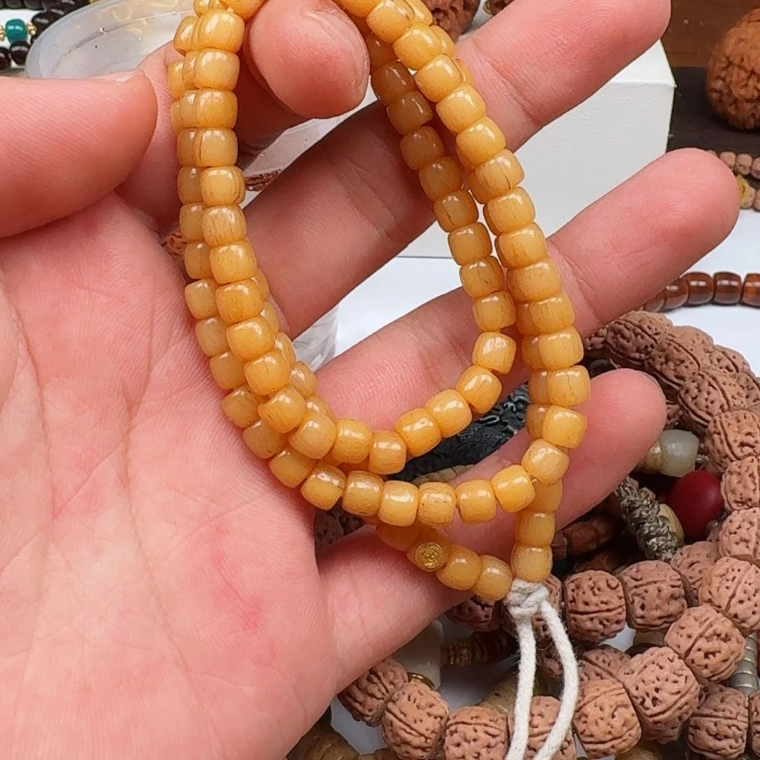 驼骨手串/手链自**月骨头做旧手串