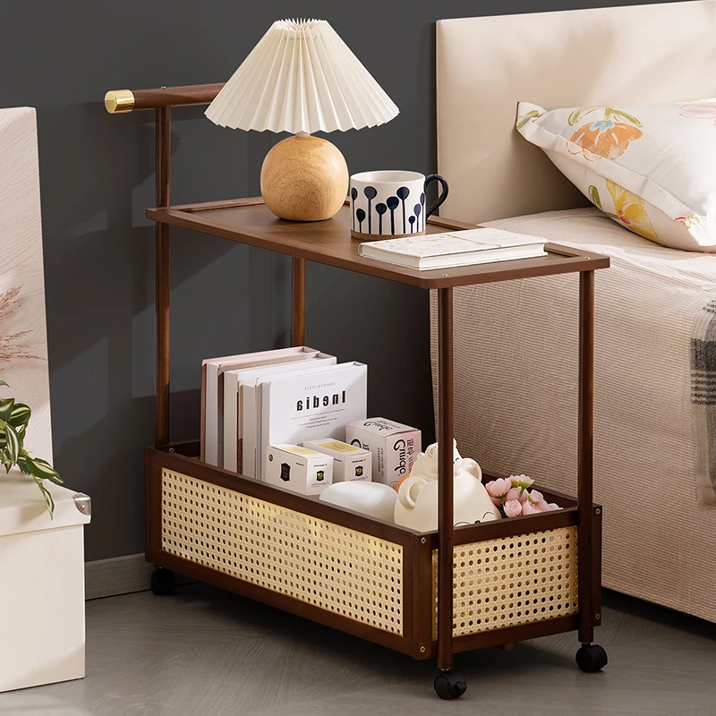 床头柜置物架小型柜子实木卧室出租房收纳柜家用儿童简易简约现代