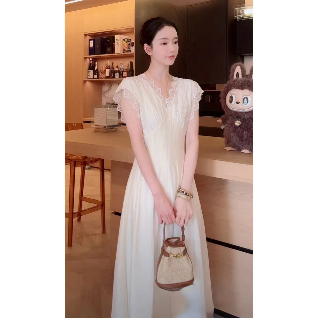 Zwinnie/詹维尼【V领绣花连衣裙】 GYS202581