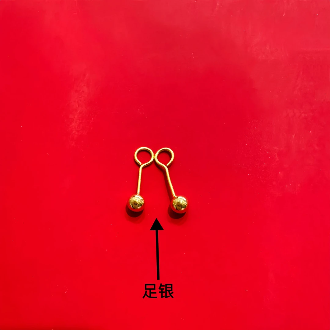 足银耳饰 【阿泽】足银弯钩耳饰精美百搭#Y067（一对）