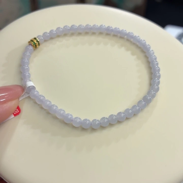 翡翠未镶嵌手链冰胶浅紫卡4