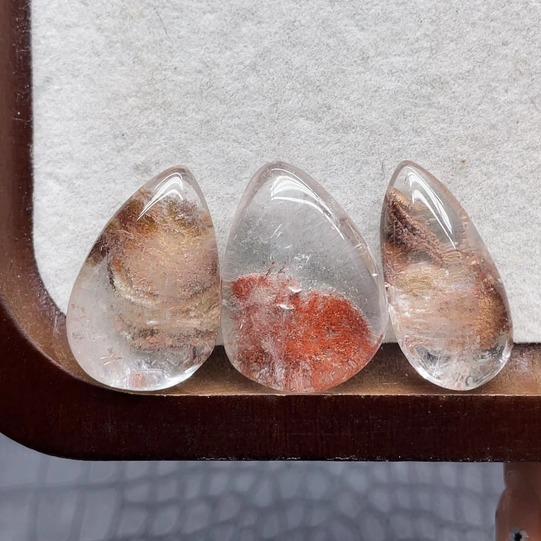 珠宝半成品未镶嵌水晶6幽灵水滴一组