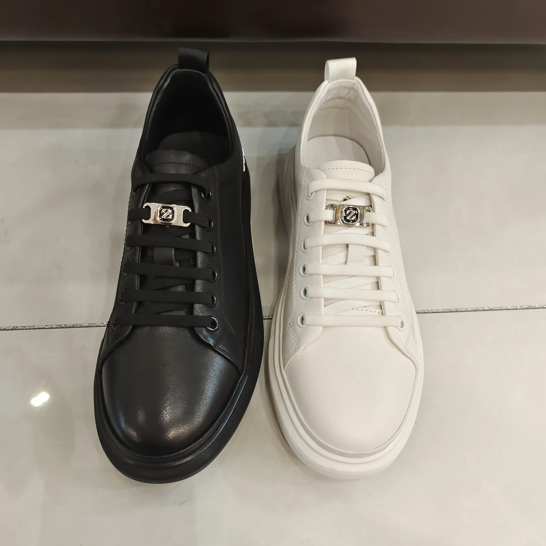 3665男款头层牛皮休闲板鞋百搭潮流款