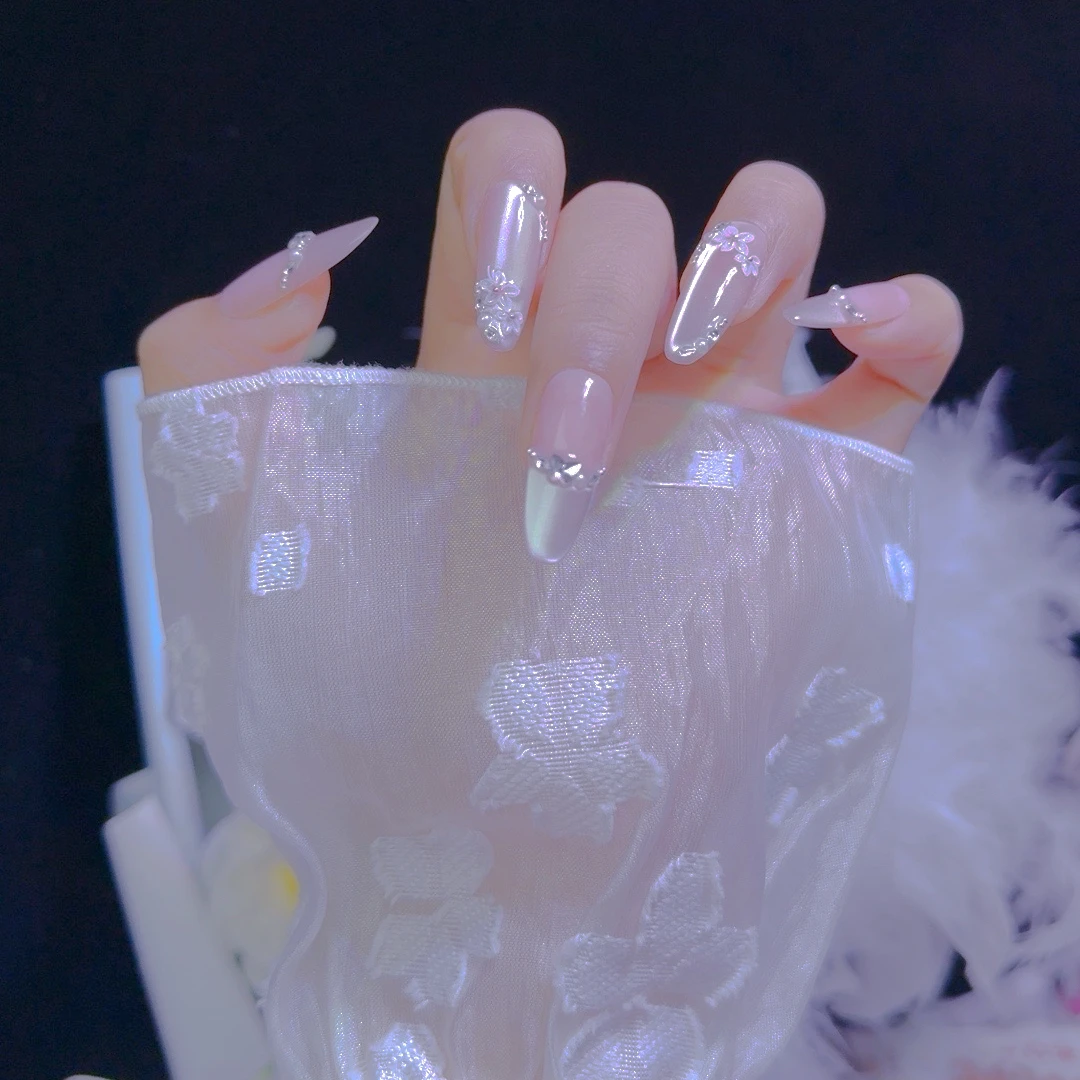 【春花夕拾】纯手工穿戴式美甲气质光疗穿戴甲可拆卸贴片显白高级感