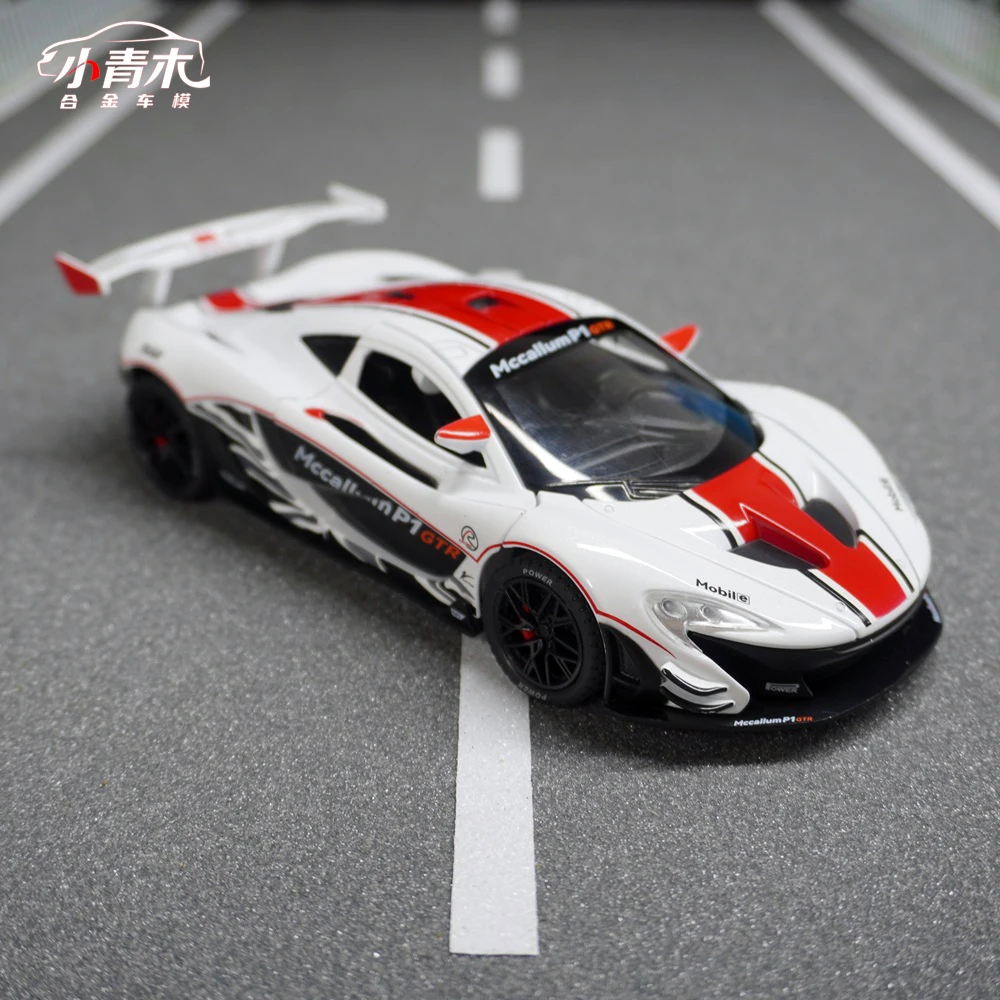 【迈凯伦P1-GTR】1:22跑车赛车仿真合金汽车模型男孩玩具桌面摆件