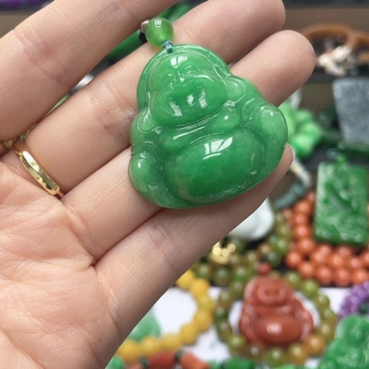 翡翠未镶嵌颈饰项链71