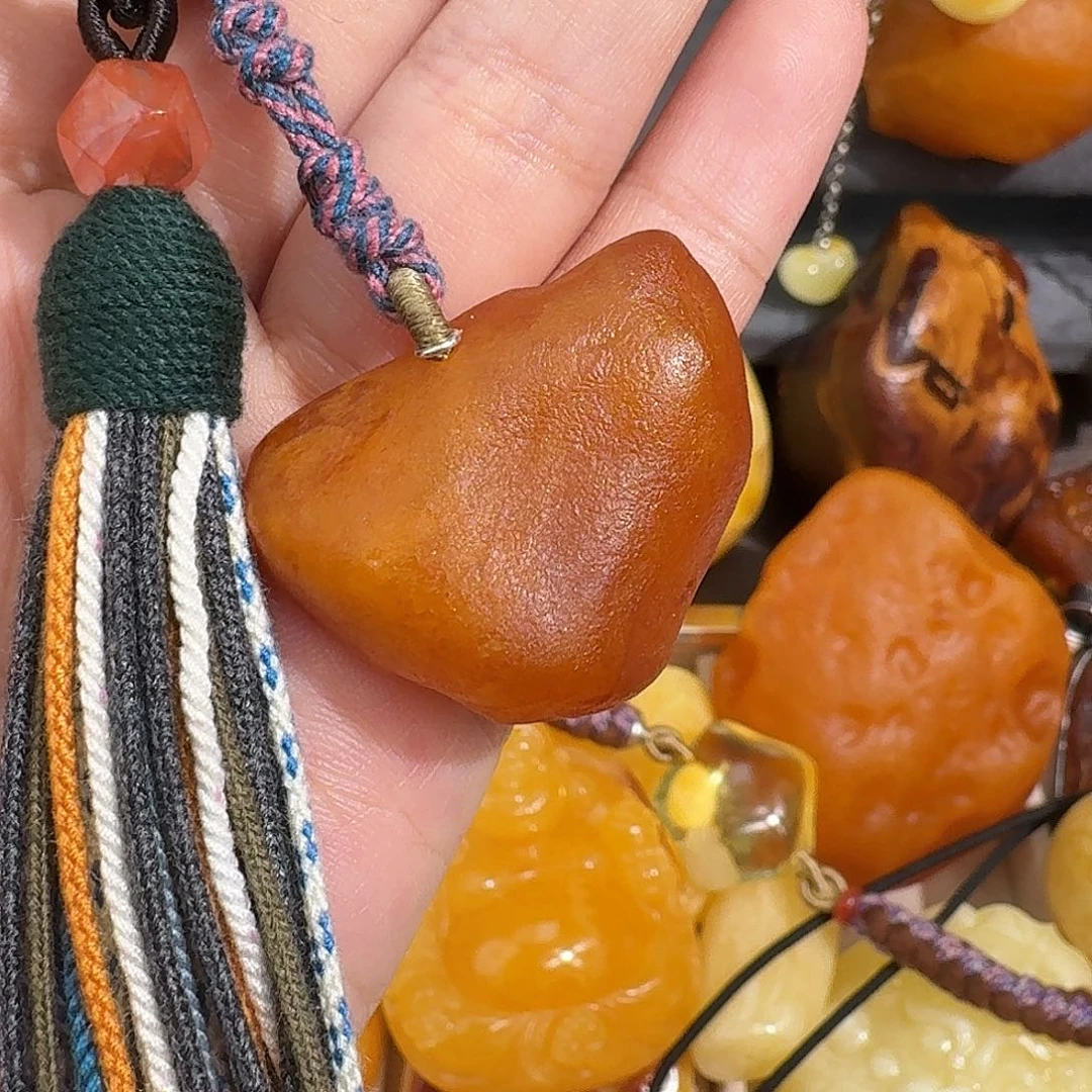 植物珀未镶嵌裸石我