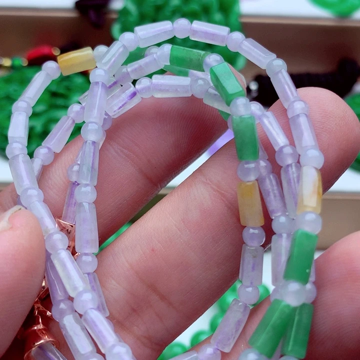 翡翠未镶嵌毛衣链