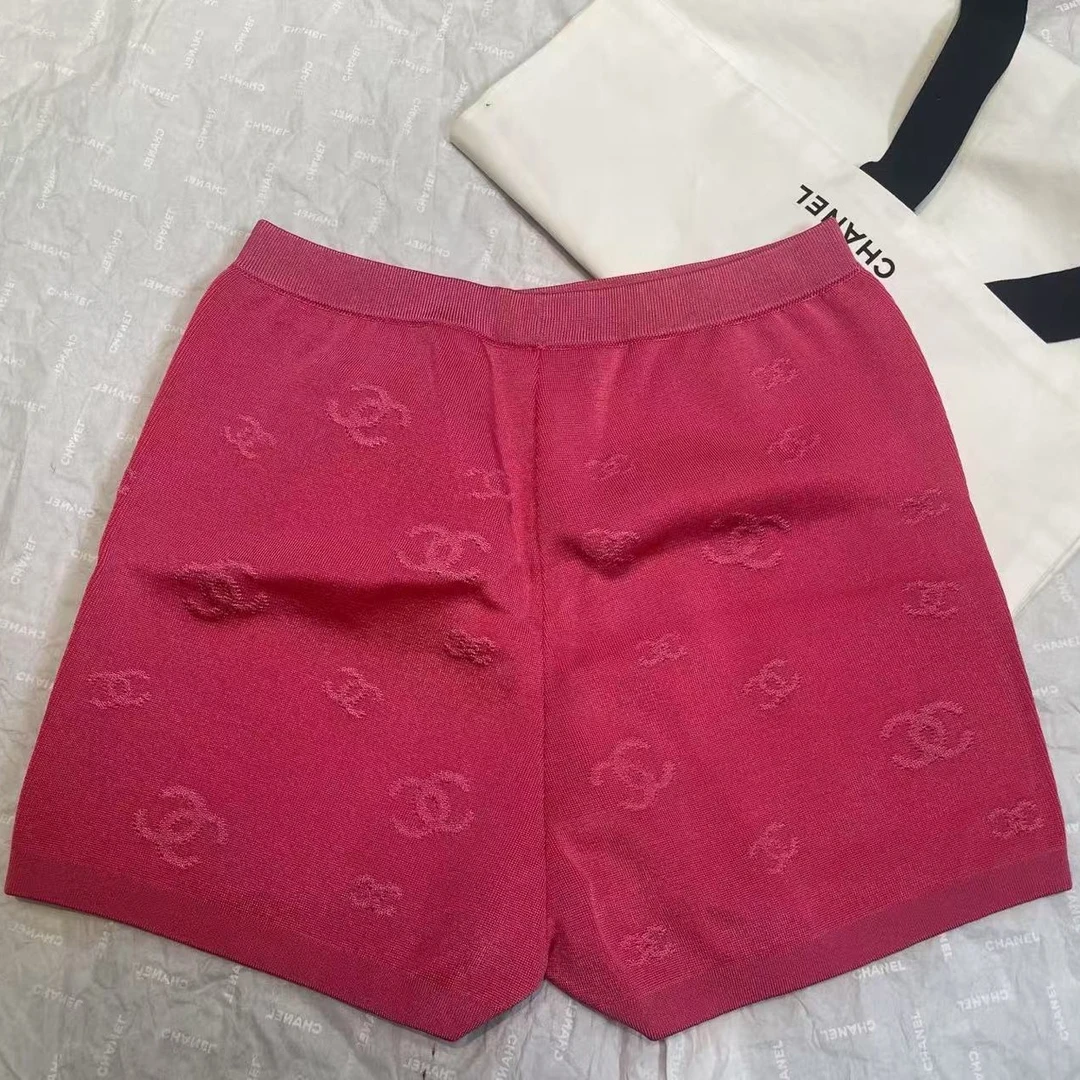 未使用 Chanel/香奈儿 粉红桃红双c大logo短裤
