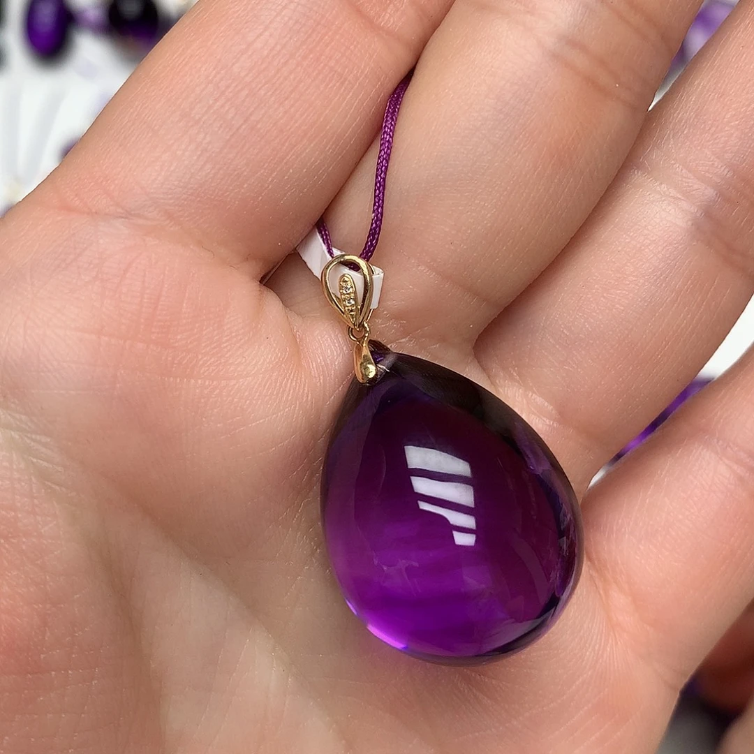 18K金镶嵌吊坠(赠链)紫晶L