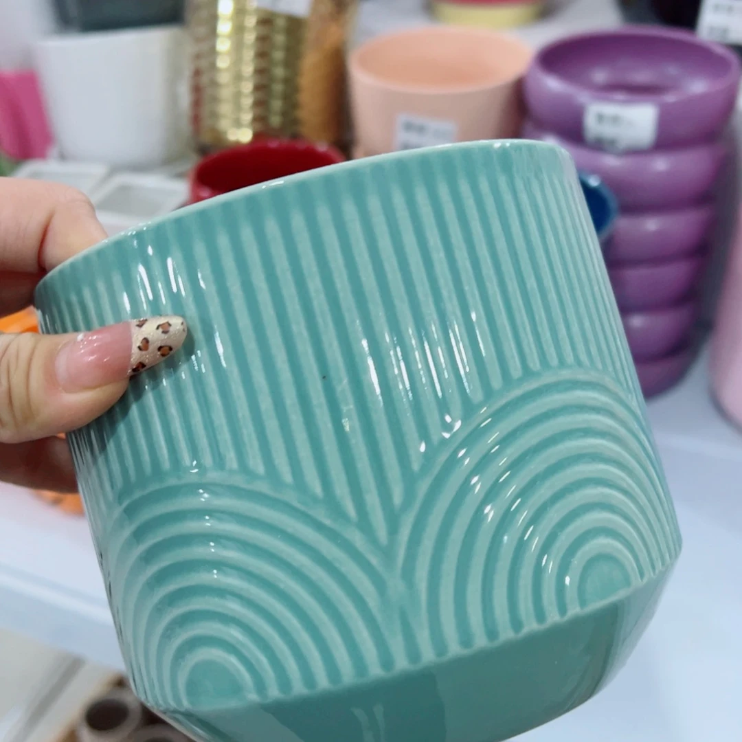 有孔，陶瓷花盆满10米包邮发货