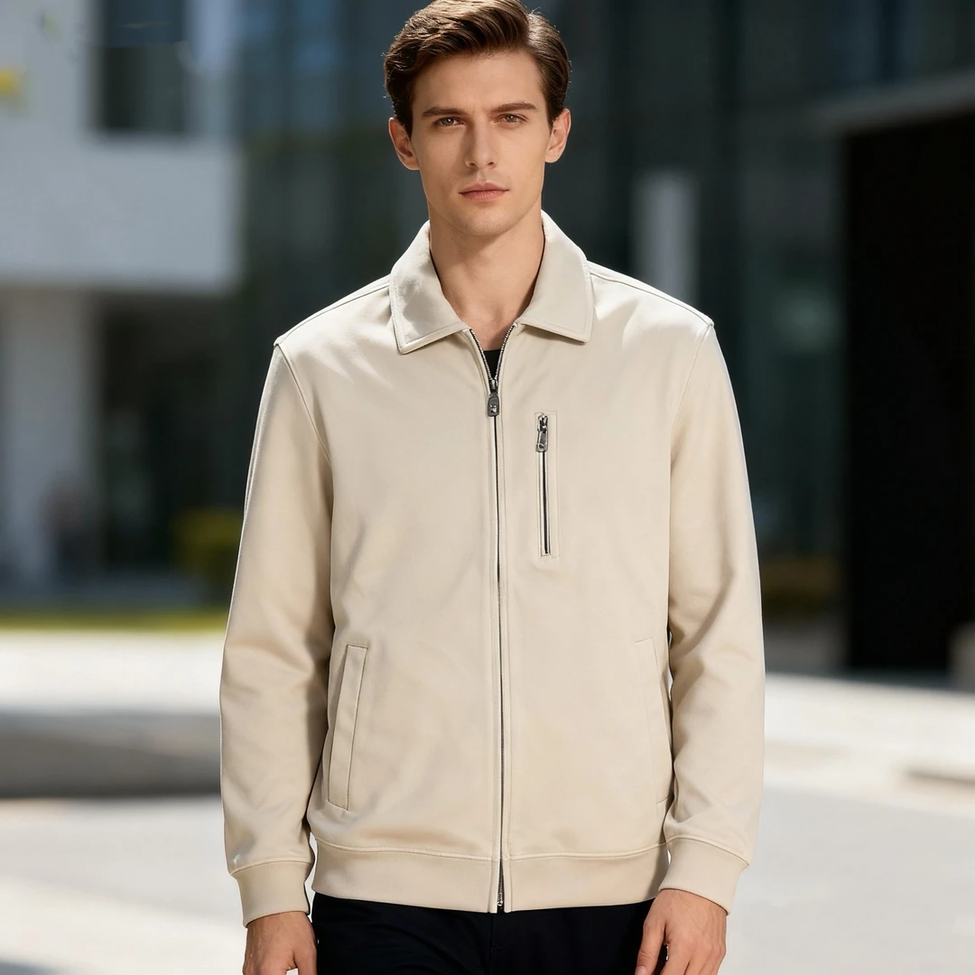 小宾男士拉链夹克外套户外休闲男款商务立领夹克上衣通勤春秋款