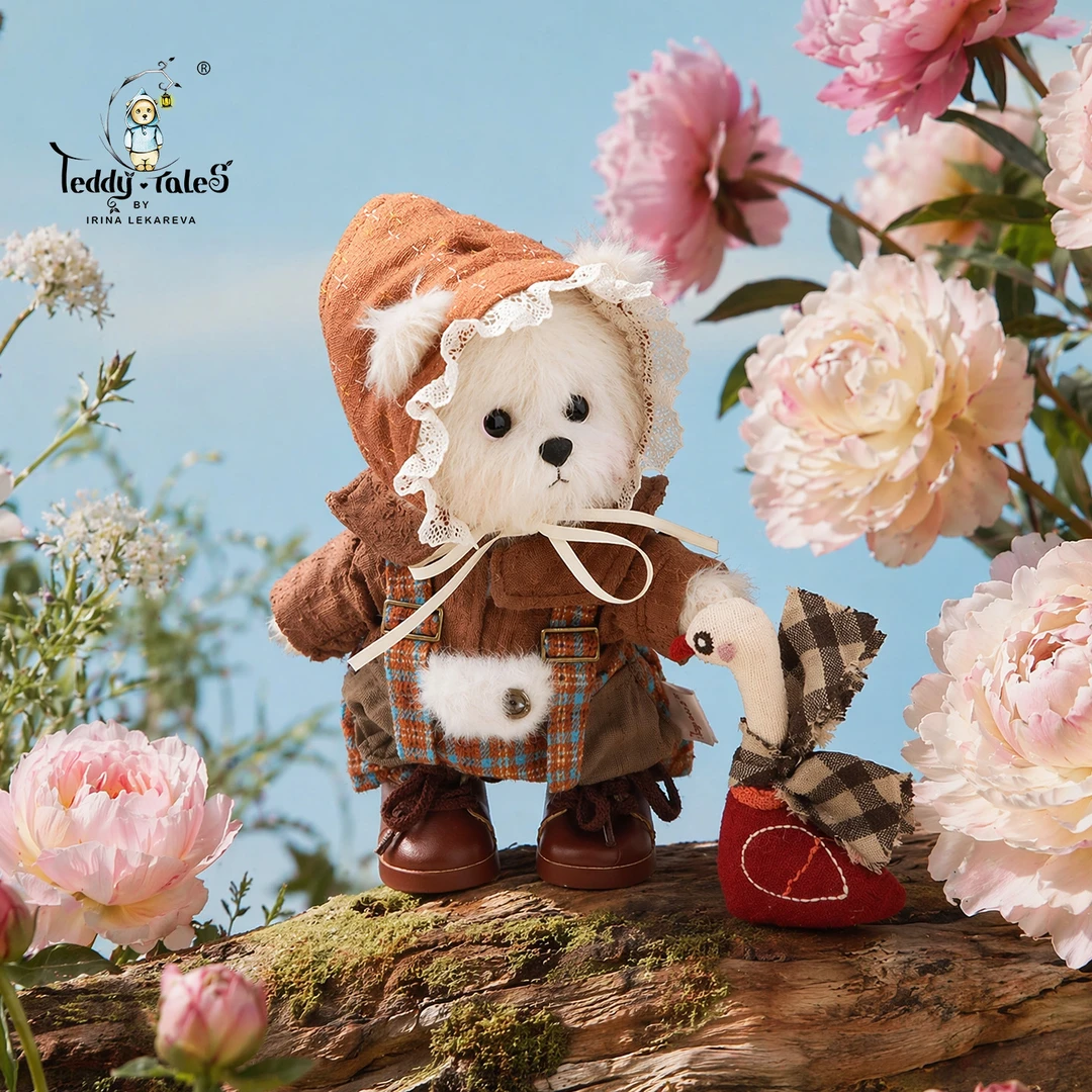 TeddyTales莉娜熊马海毛小熊可爱玩偶包挂件手作收藏款高级感礼物